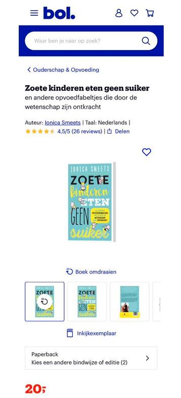 Twv €20,- Ionica Smeets - Zoete kinderen eten geen suiker