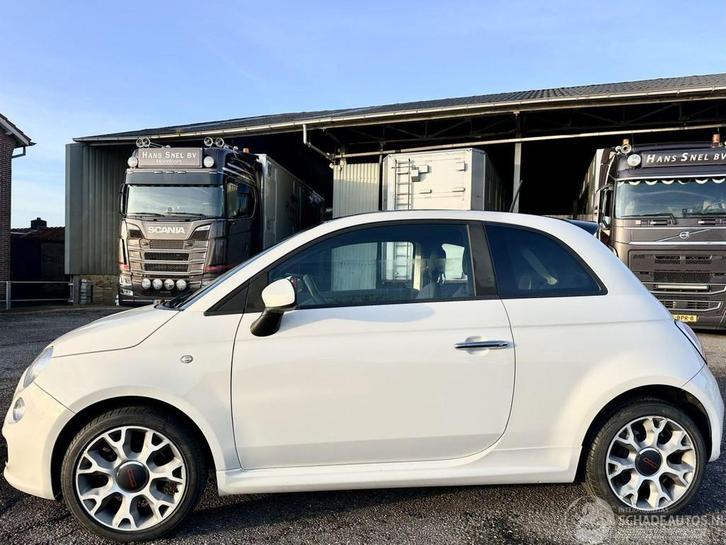 Fiat 500S 0.9 TwinAir Turbo 80pk Sport - airco - pdc - zwart, Auto diversen, Schadeauto's, Fiat, Handgeschakeld, Benzine, Hatchback
