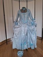 Prachtige Marie Antoinette jurk van blauwe taft., Nieuw, Ophalen of Verzenden