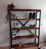 Wandmeubel/ stelling/ tv meubel Boomstamhout robuust, Ophalen, Robuust, industriële, natuur, 100 tot 150 cm, Zo goed als nieuw