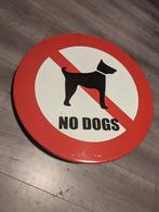 Groot Verkeersbord verboden voor honden, Ophalen of Verzenden, Zo goed als nieuw
