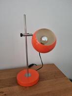 Vintage Oranje Verstelbare Space Age Eyebal Tablelamp, Gebruikt, Vintage, Ophalen of Verzenden, Metaal