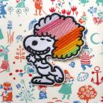 Snoopy met regenboogpruik opstrijk plaatje badge patch appli, Verzenden, Snoopy, Nieuw, Overige typen