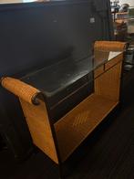 Stijlvolle Kapstok met Glas en Rotan, Huis en Inrichting, Woonaccessoires | Kapstokken, Gebruikt, 100 tot 150 cm, Overige typen