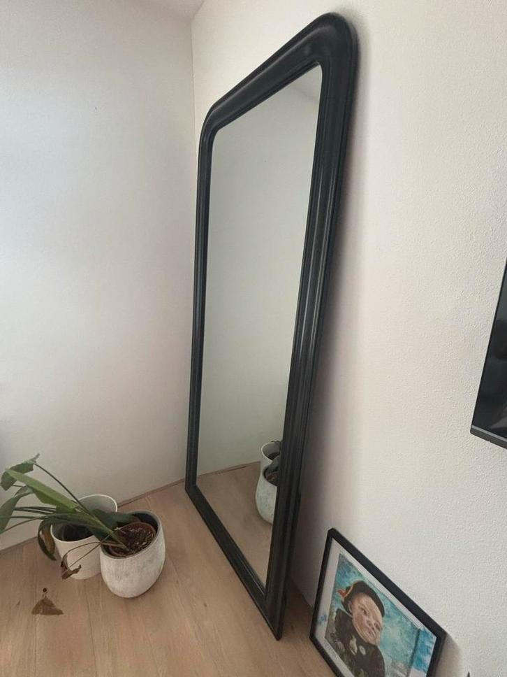 Riviera Maison Spiegel Zwart 100x220cm, Huis en Inrichting, Woonaccessoires | Spiegels, Zo goed als nieuw, 100 tot 125 cm, 200 cm of meer