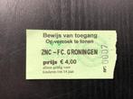 ⚽ Ticket oefenduel ZNC - Fc Groningen seizoen 2003/2004 ⚽, Overige binnenlandse clubs, Ophalen of Verzenden, Zo goed als nieuw