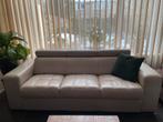 Bankstel Leer beige 3 en 2 zits bieden mag, Ophalen, 75 tot 100 cm, Zo goed als nieuw, 200 tot 250 cm