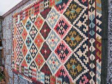 Handgeknoopt Afghan kilim beschikbaar voor biedingen