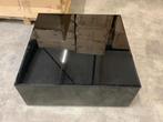 Nieuwe Ajla Block Zwarte Koffietafel Spiegelglas 100x100, Vierkant, Nieuw, Ophalen of Verzenden, Glas