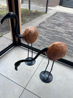 Decoratie flamingo’s mango hout, ijzer, Ophalen of Verzenden, Zo goed als nieuw