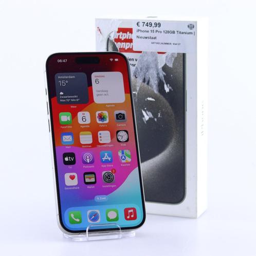 iPhone 15 Pro 128GB Titanium | Nieuwstaat, Telecommunicatie, Mobiele telefoons | Apple iPhone, Zo goed als nieuw