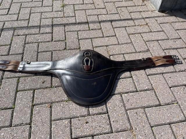 Springsingel donkerbruin maat 125cm, Dieren en Toebehoren, Paarden en Pony's | Hoofdstellen en Tuigage, Gebruikt, Springen, Ophalen of Verzenden