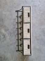 Metalen kapstok met witte rieten mandjes, Gebruikt, Minder dan 100 cm, Metaal, Ophalen