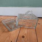 Lucky Vintage Art Deco Glazen Kaasstolp / Boterstolp Vintage, Antiek en Kunst, Ophalen of Verzenden