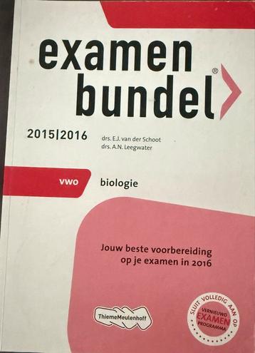 Examenbundel Biologie VWO 2015/2016 beschikbaar voor biedingen
