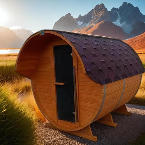 2,4m Sauna, barrelsauna, 43mm, levering inbegrepen, Sport en Fitness, Sauna, Nieuw, Complete sauna, Fins of Traditioneel, Verzenden