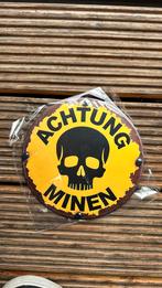Duits Bordje Achtung Minen met doodshoofd. Nieuw!, Ophalen of Verzenden, Landmacht, Duitsland, Overige typen