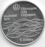 5  dollars  1975  Canada. km. 100   proof/unc, Zilver, Ophalen of Verzenden, Losse munt, Noord-Amerika