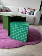 Groene Xenos Kubus Bijzettafel, Huis en Inrichting, Ophalen, Minder dan 45 cm, Gebruikt, Vierkant