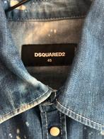 Dsquared2 Spijkerblouse met Verfspetters, Ophalen of Verzenden, Gedragen, Blauw, Overige halswijdtes