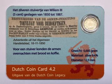 Dutch Coin Card 4.2. Stuiver Willem III. beschikbaar voor biedingen