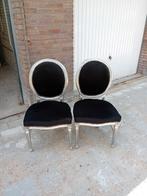 2 barok stoelen zwart / zilver, Ophalen, Twee, Zwart, Zo goed als nieuw