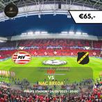Tickets PSV - NAC Breda (Eredivisie), Tickets en Kaartjes, Sport | Voetbal, Drie personen of meer, Januari