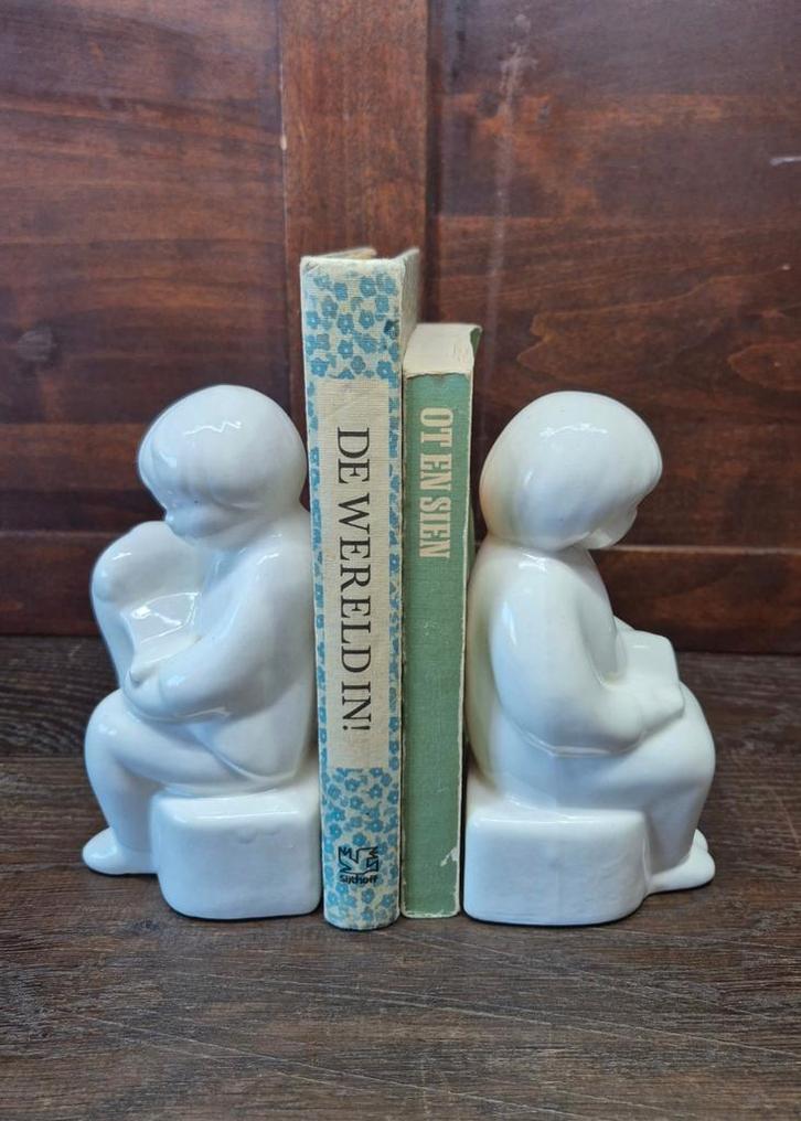 Keramiek boekensteunen, Antiek en Kunst, Curiosa en Brocante, Ophalen of Verzenden