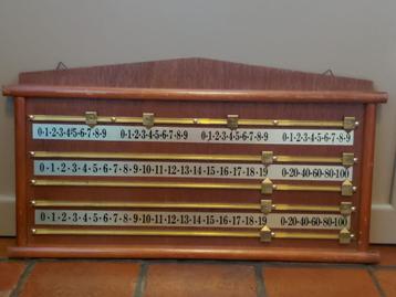 Houten scorebord snooker biljart voor 4 personen - caféspel beschikbaar voor biedingen