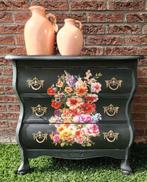 Gerestyld buikkastje met bloemen, Ophalen, Gebruikt, 50 tot 100 cm, 3 of 4 laden