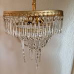 Vintage Kristallen Kroonluchter. Niet heel. Voor onderdelen, Huis en Inrichting, Lampen | Kroonluchters, Ophalen, Gebruikt, Glas