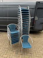 Stapelbare aluminium terras stoelen wicker, Ophalen of Verzenden, Gebruikt, Aluminium, Stapelbaar