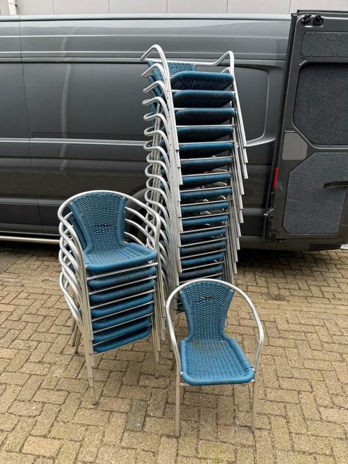 Stapelbare aluminium terras stoelen wicker, Tuin en Terras, Tuinstoelen, Gebruikt, Aluminium, Stapelbaar, Ophalen of Verzenden
