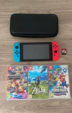 Nintendo switch console met spellen, Spelcomputers en Games, Met games, Met 2 controllers, Ophalen of Verzenden, Zo goed als nieuw
