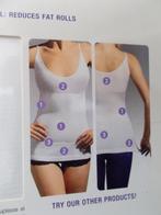 Figuur corrigerende witte cashmere mix top! 56/58, Verzenden, Wit, Hemd