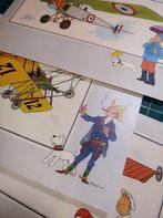 KUIFJE Tintin Set 3 AnsichtKaarten Briefkaarten luchtvaart, Ophalen of Verzenden, Kuifje, Nieuw, Beeldje of Figuurtje