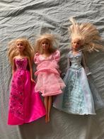 3 Mattel Barbies barbiepoppen prinsessen met kleding jurken, Kinderen en Baby's, Speelgoed | Poppen, Ophalen of Verzenden, Zo goed als nieuw
