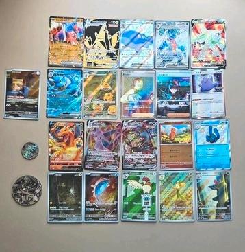 DEAL! 21 Pokémon kaarten + 2 munten  beschikbaar voor biedingen