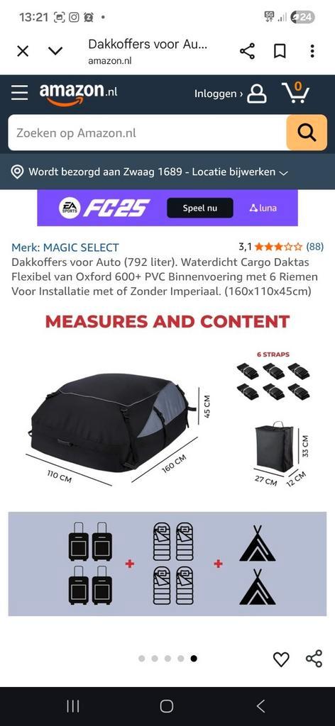 Daktas 792 liter, Auto diversen, Dakkoffers, Zo goed als nieuw, Ophalen of Verzenden