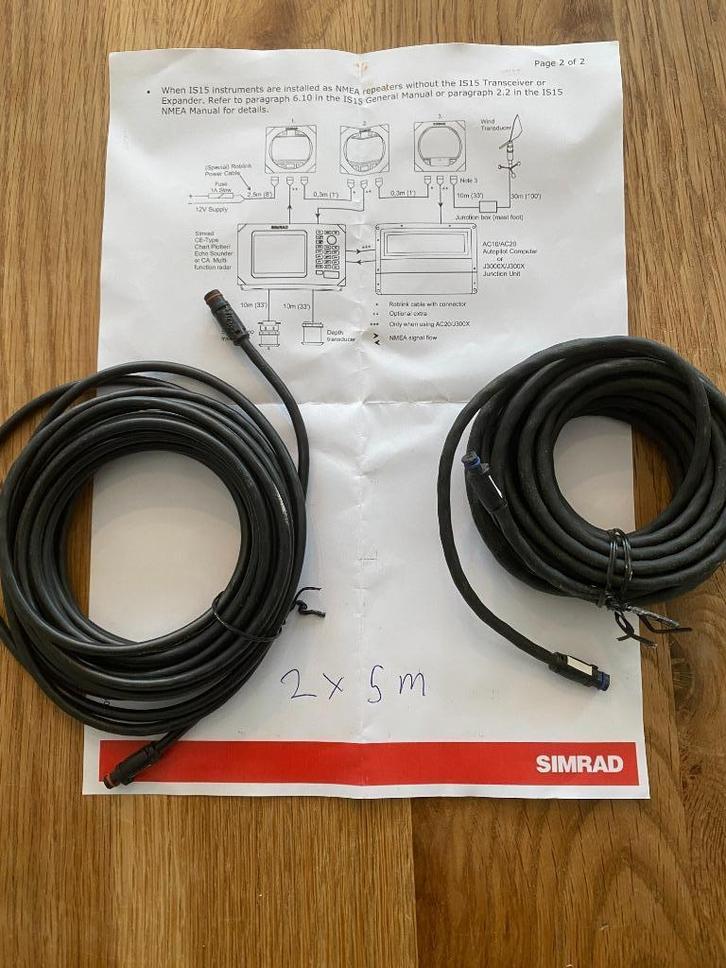 Simrad IS15 Roblink Interconnect-voedingskabel, Watersport en Boten, Navigatiemiddelen en Scheepselektronica, Zo goed als nieuw