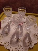 4 Vintage Kristallen Glazen, Ophalen of Verzenden