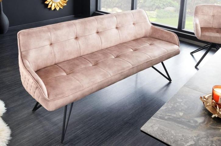 Eetkamerbank Beige 156 cm NIEUW VOORRAAD, Huis en Inrichting, Banken | Sofa's en Chaises Longues, Nieuw, Driepersoons, 150 tot 200 cm