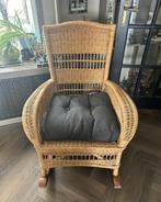 Schommelstoel rotan boho vintage, Ophalen, Minder dan 75 cm, Zo goed als nieuw, 50 tot 75 cm