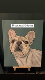 Handgeschilderde Franse Bulldog op canvas., Ophalen of Verzenden