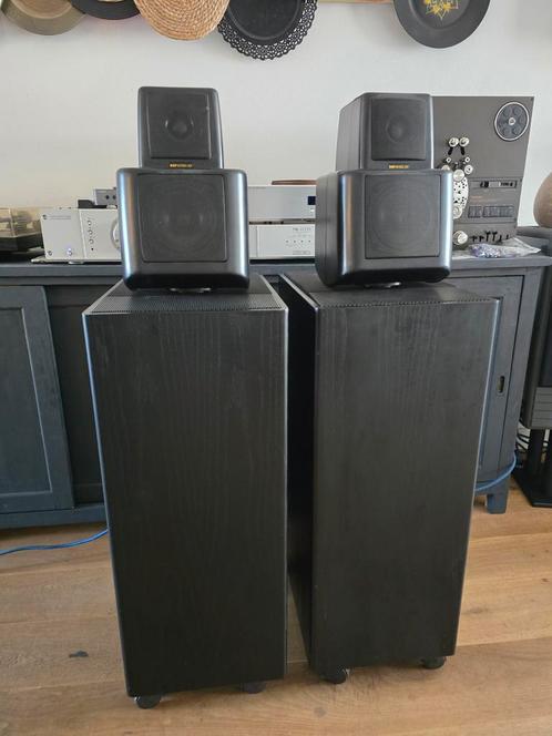 Kef 107 reference + cube, Audio, Tv en Foto, Luidsprekers, Gebruikt, Front, Rear of Stereo speakers, 120 watt of meer, Ophalen