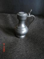 Tin kannetje met klepdeksel 13cm, Antiek en Kunst, Antiek | Tin, Ophalen of Verzenden