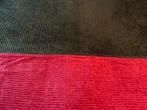 Ribfluwele kleden / plaids kerst groen en bordeaux rood, Ophalen of Verzenden, Zo goed als nieuw