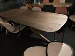 Tafel deens ovaal 240x100 matrix poot notenhout, Ophalen, 100 tot 150 cm, Vijf personen of meer, Ovaal