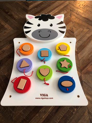 Viga Toys Vormenstoof Zebra Hout beschikbaar voor biedingen