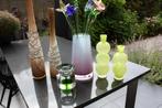 collectie glazen vazen met 6 verschillende bloemen van glas, Ophalen, Zo goed als nieuw, Overige typen